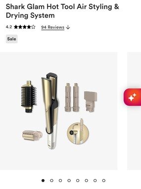 Shark Glam Hot Tool Air Styling & Drying System - Gold/Black